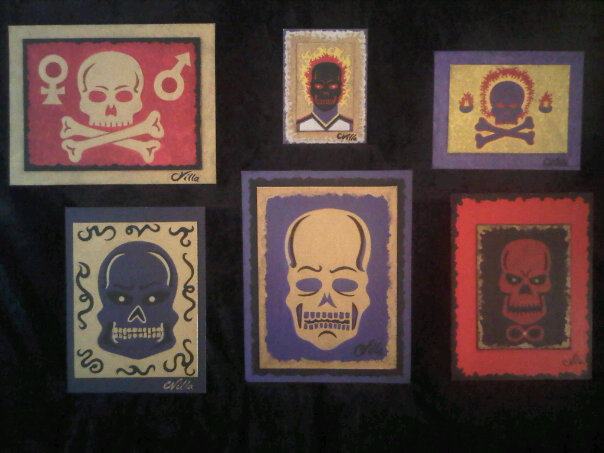 6skull paintings post with first only